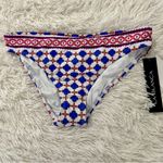 La Blanca NWT Mosaic Tile Blue and Red Geometric Bikini Bottom Size 6 Photo 2
