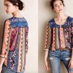 Anthropologie  Patchwork Embroidered Blouse Photo 1