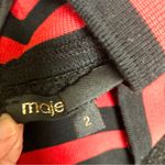 Maje Jispe Mini Plaid Asymmetrical Wrap Skirt Black & Red Stripe Preppy Punk S Photo 10