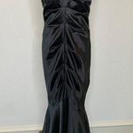 Y2k Black Mermaid Ruched Prom Homecoming Formal Dress Gown One Strap Sz Large Photo 0