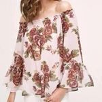 HD in Paris Anthropologie  Size M Medium Rosarium Off The Shoulder Floral Blouse Photo 1