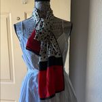 Bill Blass  Black and Red Polka Dot Scarf Photo 4