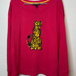 Jane and Delancey  Cheetah Cat Long Sleeve Sweater Size Extra Large New Photo 0