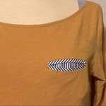 Anthropologie  Little Yellow Button‎ mustard orange top size small Photo 2