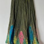 90s Vintage Boho Skirt Green Size M Photo 0