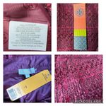 Tory Burch NWT  Drew pants, in a rich plum tweed with tuxedo stripe size 6 Photo 11