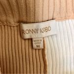 Torn By Ronny Kobo NWT Ronny Kobo Two Tone Ribbed Knit Pants Wide Leg Stretchy Beach Clean Girl szM Photo 4