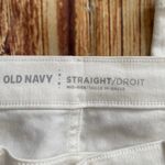 Old Navy Women’s Mid Rise Cropped Straight Leg White Denim Jeans Size 10 Photo 12