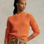 Polo Ralph Lauren Openwork Cotton Blend Sweater Photo 0