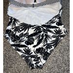 Old Navy  Women's white with black leaves‎ strapless one piece swimsuit size XL Photo 4