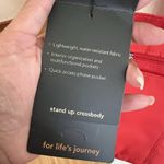 Baggallini  Crossbody Bag Womens Red Stand Up Nylon Travel Organizer Purse Zip Photo 5