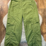 Ellen Tracy  Size‎ 8 Green Pants Cargo Tie Gather Front Loop Sides Crop Photo 0