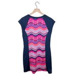 Title Nine  Gidget 2.0 Athletic Dress Women's Size Medium Navy Blue Pink Chevron Photo 1