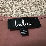 Lulus  mauve long-sleeve v-neck wrap front top size S NWT Photo 5