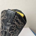Matisse Vintage Floral Flower Embroidered Leather Point Toe Western Cowboy Boots Black Size 7.5 Photo 6