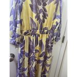 SVELTO STELLA 3/4 SLEEVE YELLOW PURPLE LEAVES PATTERN US SIZE 12 PEARLS Photo 10
