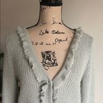 Boden Jessica Ruffle Trim Alpaca Blend Pale Green Cardigan Sweater Size 6 Photo 7