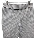 Talbots Stretch Black & White Basket Weave Flat Front Capri Pants Size 4 EUC Photo 1