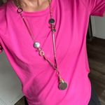 Chico's Chico’s Two‎ Tone Silver & Gold Layered Pendant Long Necklace Career Office Photo 0