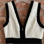 Karl Lagerfeld  Ivory Sequin Full Leg Formal Colorblock Jumpsuit NWT 4 Photo 13