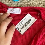 Sage Nwt  the label red blouse large Photo 3
