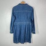 Boden Hattie Denim Chombery Shirt Dress Women's US 10P Blue Long Sleeve Pockets Photo 2