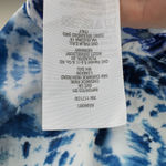 Belle Kim Gravel Tie Dye Woven Aloha Poncho Size XL Blue Kaftan Lightweight Photo 10