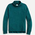 J.Crew Vintage Fleece Pullover Women Medium Turtleneck Sweatshirt Lounge Preppy Photo 1