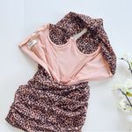 House Of CB NEW Woman's Clementine Cutout Ruched Mini Dress Animal Bodycon XS Photo 7