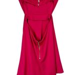 NBD Revolve X NAVEN Bright Barbie Pink Boned Bodice V Cut Mini Dress Sz Medium Photo 3