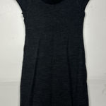 Women’s Dressbarn Sweater Dress Small Gray Short Sleeve Cowl Neck Knit Winter Photo 0