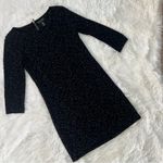 Adrienne Vittadini Black Burnout Velvet Floral Mini Dress Size Small Photo 5