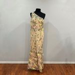 Mac Duggal  68606 Beige One Shoulder Floral Embroidered Gown in Yellow Multi 12 Photo 5
