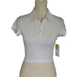 90 Degree By Reflex Work Out Polo Crop Top UPF 50+ Protection Photo 0
