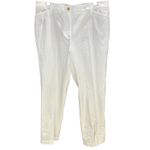 Talbots  NWOT White Straight Leg‎ Chino 16 Cotton Spandex Blend Summer Casual Photo 2