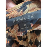 Rachel Zoe Women's Leopard Print Silk Blouse Size 0 Long Sleeve Photo 4