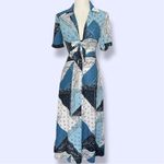 STAUD Giorgiana Tie Front Cutout Midi Dress Photo 1