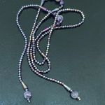 Amethyst Handmade Stone AB Purple Crystal Beads Lariat 40” Necklace Photo 5