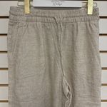 Banana Republic  Wide Leg Crop Pull On Pants Small Petite NWT Linen Blend Beige Photo 2