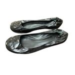 Torry Burch Patent Flat Ballet Black Leather Shoes Size 9Mp Photo 1