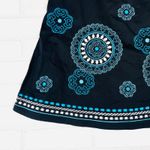 Heart soul Black Embroidered‎ Cotton Blend A-Line Skirt - Bohemian, Casual Size 3 Photo 1