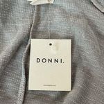 DONNI. NWT Cream Striped Dolman Sleeve Open Front Cardigan Tan Photo 8