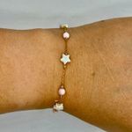 Star Seashell Gold Chain Bracelet with Seashell Beads Photo 2