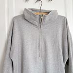 J.Crew • University Terry Long Half-zip Tunic sweatshirt pullover heathered grey Photo 3