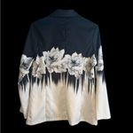 Floral Black and White Women's Blazer Photo 1