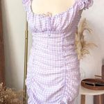 Cotton Candy LA Purple Gingham Dress Photo 1