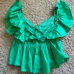 Cousin Couture Green Ruffle Top Photo 1