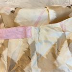 Gap 100% silk pleated skirt Women’s size 4 Geometric Print Lined Light Pink Tan Photo 6