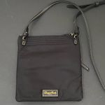 Dooney & Bourke  North South Triple Zip Black Nylon Embroidered Duck Crossbody Photo 3