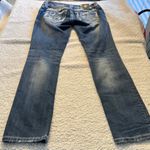 Miss Me Blue Boot Cut Jeans with Ornate Embroidery Photo 3